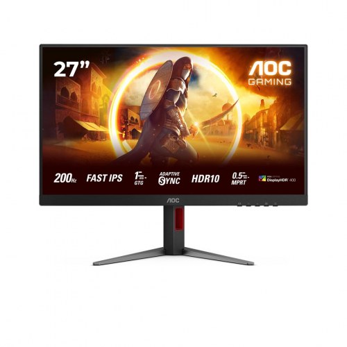 AOC 27G4HA 27" Full HD gaming-skærm - 200 Hz Fast IPS, sort/rød