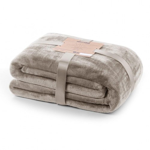 DecoKing MIC plaid - cappuccino mikrofiber, 220 × 240 cm