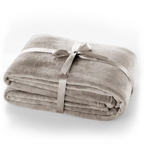 DecoKing MIC plaid - cappuccino, mikrofiber 150 × 200 cm