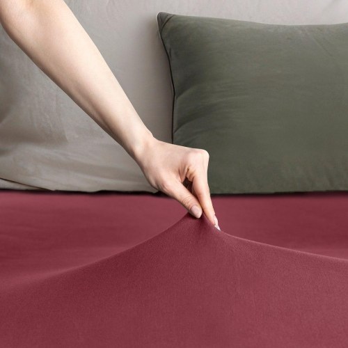 DecoKing Amber stræklagen i jersey 160-180x200 - lyserød