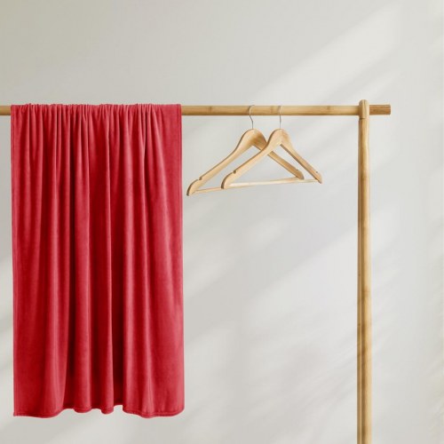 DecoKing MIC tæppe - rød mikrofiber, 200 × 220 cm