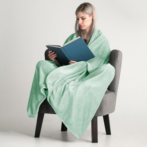 DecoKing MIC plaid - mintgrøn mikrofiber 160 x 210 cm