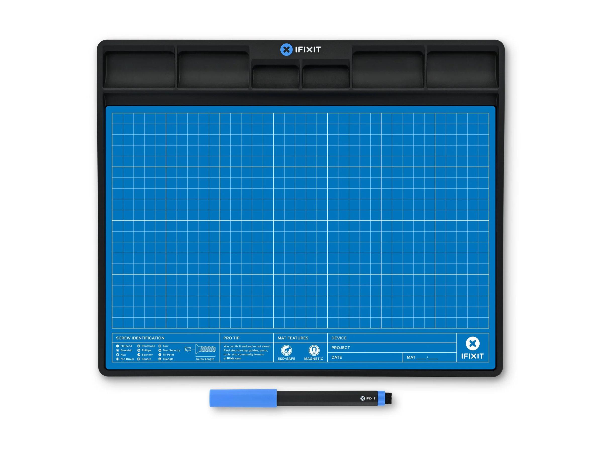 iFixit FixMat - magnetisk ESD-sikker arbejdsmåtte, blå