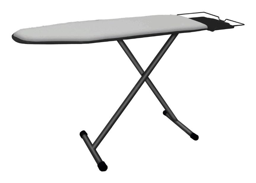 Braun IB 3001 BK strygebræt - 122 × 40 cm, grå/sort