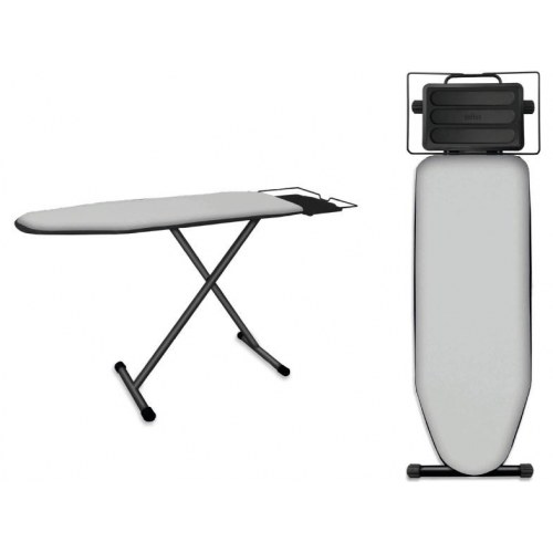 Braun IB 3001 BK strygebræt - 122 × 40 cm, grå/sort