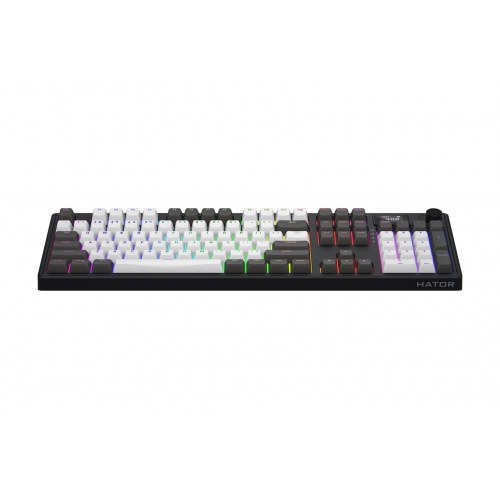 Hator Skyfall Pro Wireless 100 - mekanisk gaming-tastatur med RGB og trådløs/USB, US QWERTY - sort/grå