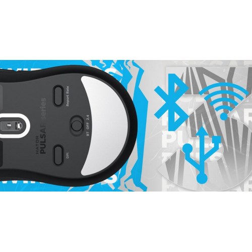 Pulsar 3 Wireless gaming-mus - hvid, optiske Yellow 100M-switche, PixArt PMW 3311