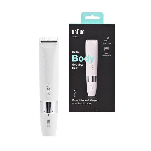 Braun BS1000 mini-trimmer til krop - hvid/sølv