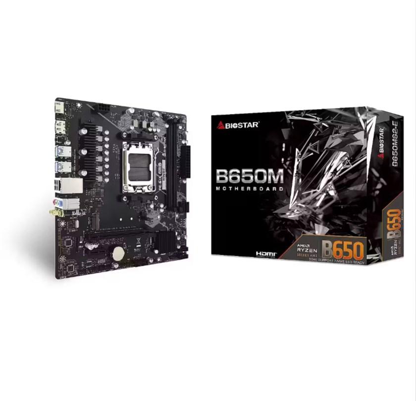 Biostar B650MS2-E bundkort - AMD B650, mATX, AM5, Wi‑Fi