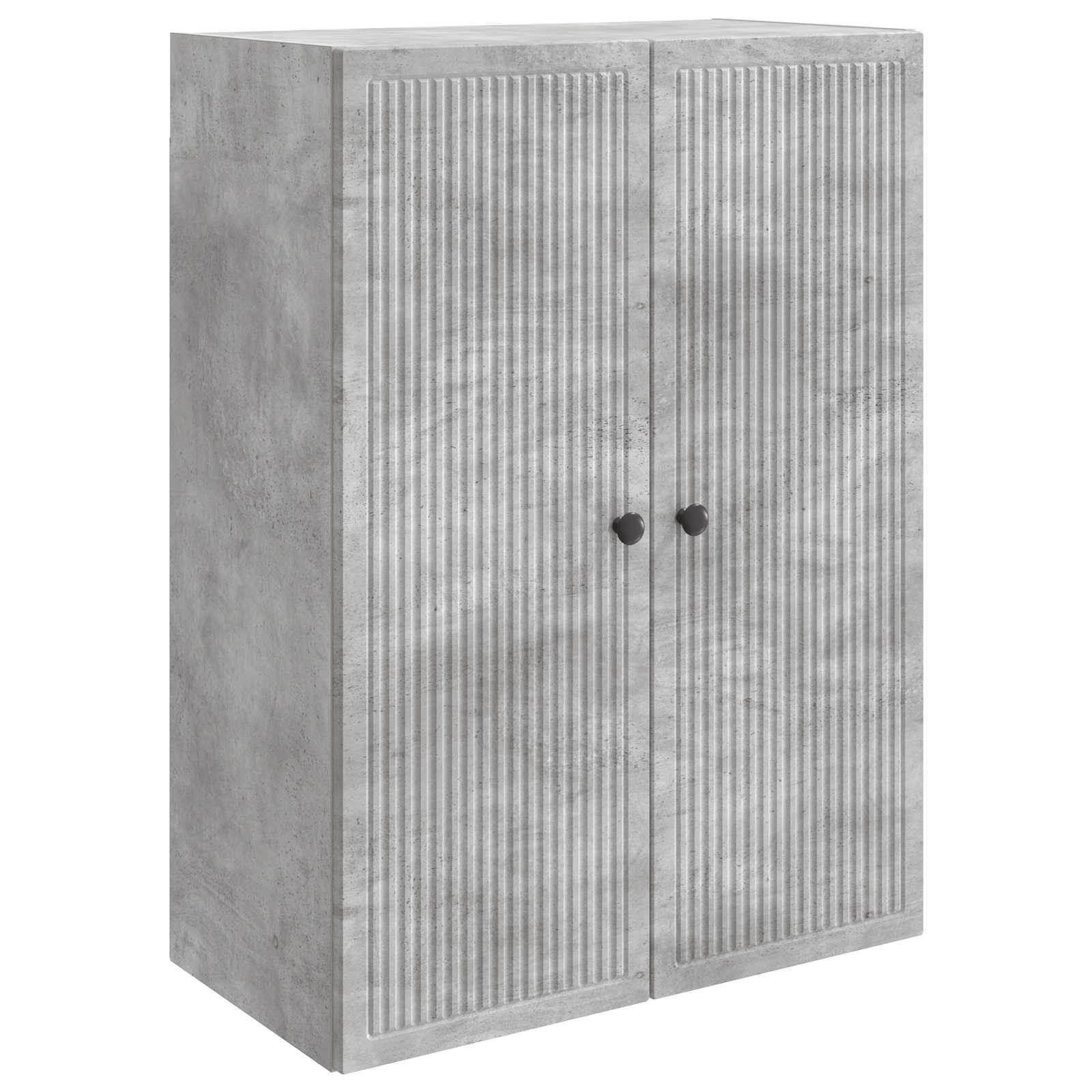 Vægmonteret skab Betongrå 66 x 34,5 x 90 cm Konstrueret træ