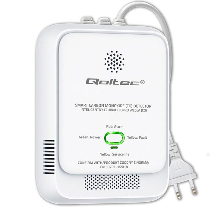 Qoltec 52576 kuliltealarm - CO-detektor med 85 dB alarm og LED