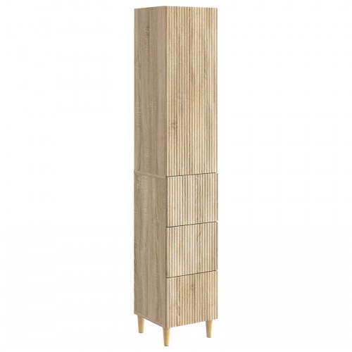 Skab Sæt 2 stk 33 x 34,5 x 90 cm Konstrueret træ