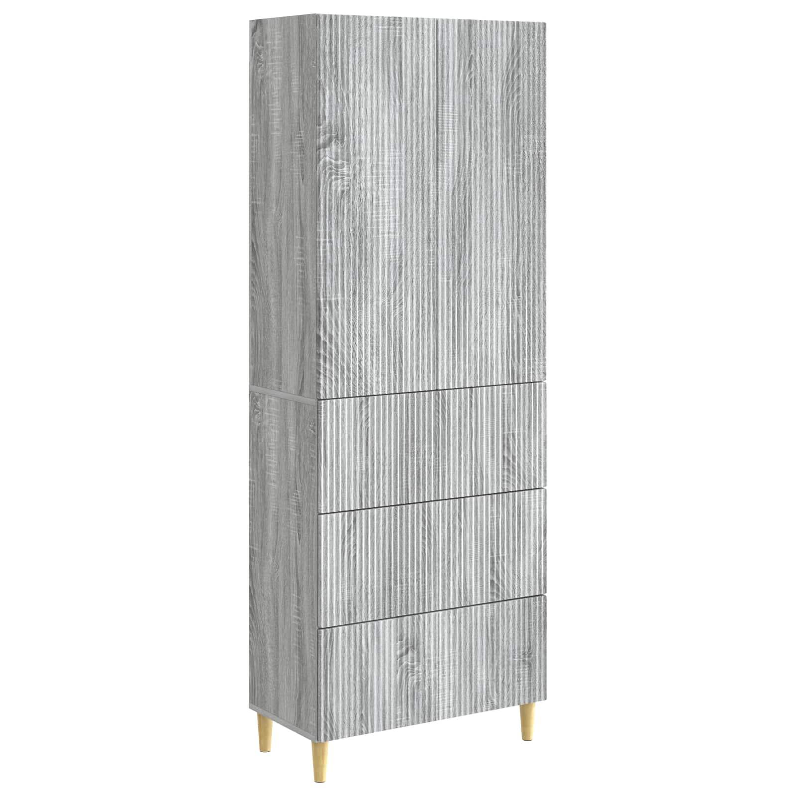 Skab Sæt 2 stk 66 x 34,5 x 90 cm Konstrueret træ