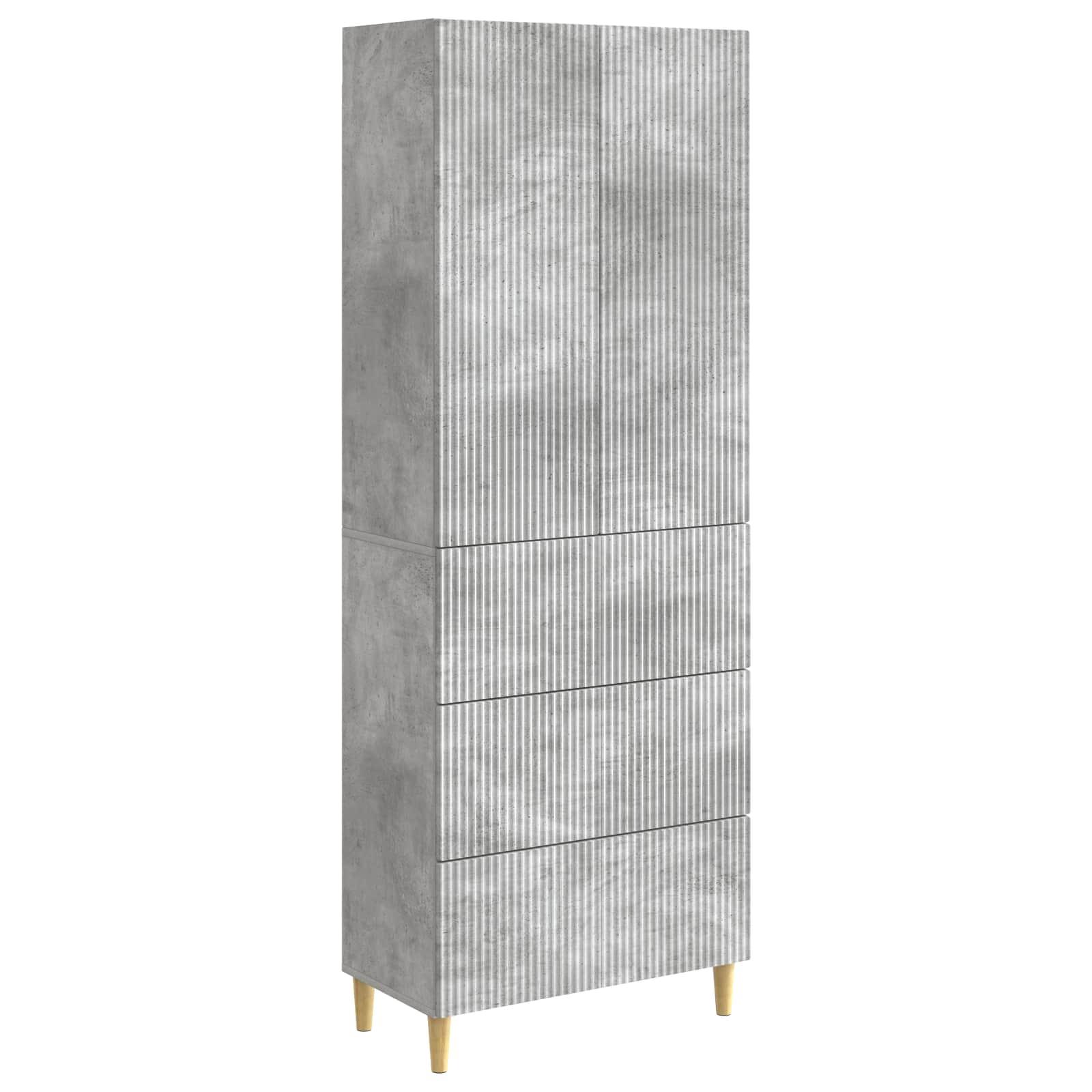 Skab Sæt 2 stk 66 x 34,5 x 90 cm Konstrueret træ