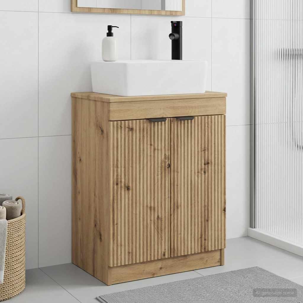 Badeværelsesvask med vask Artisan-eg 54 x 35 x 83 cm