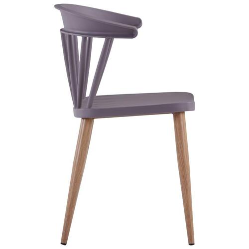 Spisebordsstole 4 stk. plastik stål grå