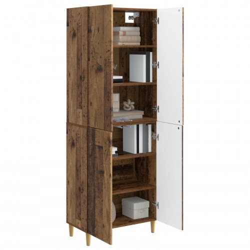Skab Sæt 2 stk Gammelt træ 66 x 34,5 x 90 cm Konstrueret træ