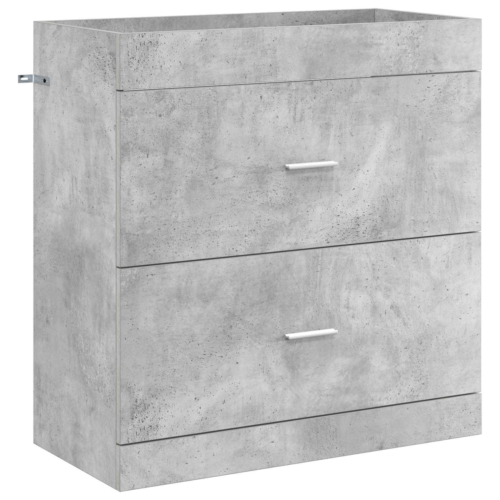 Badeværelse Under Vask Skab Betongrå 78,5 x 37,5 x 81 cm