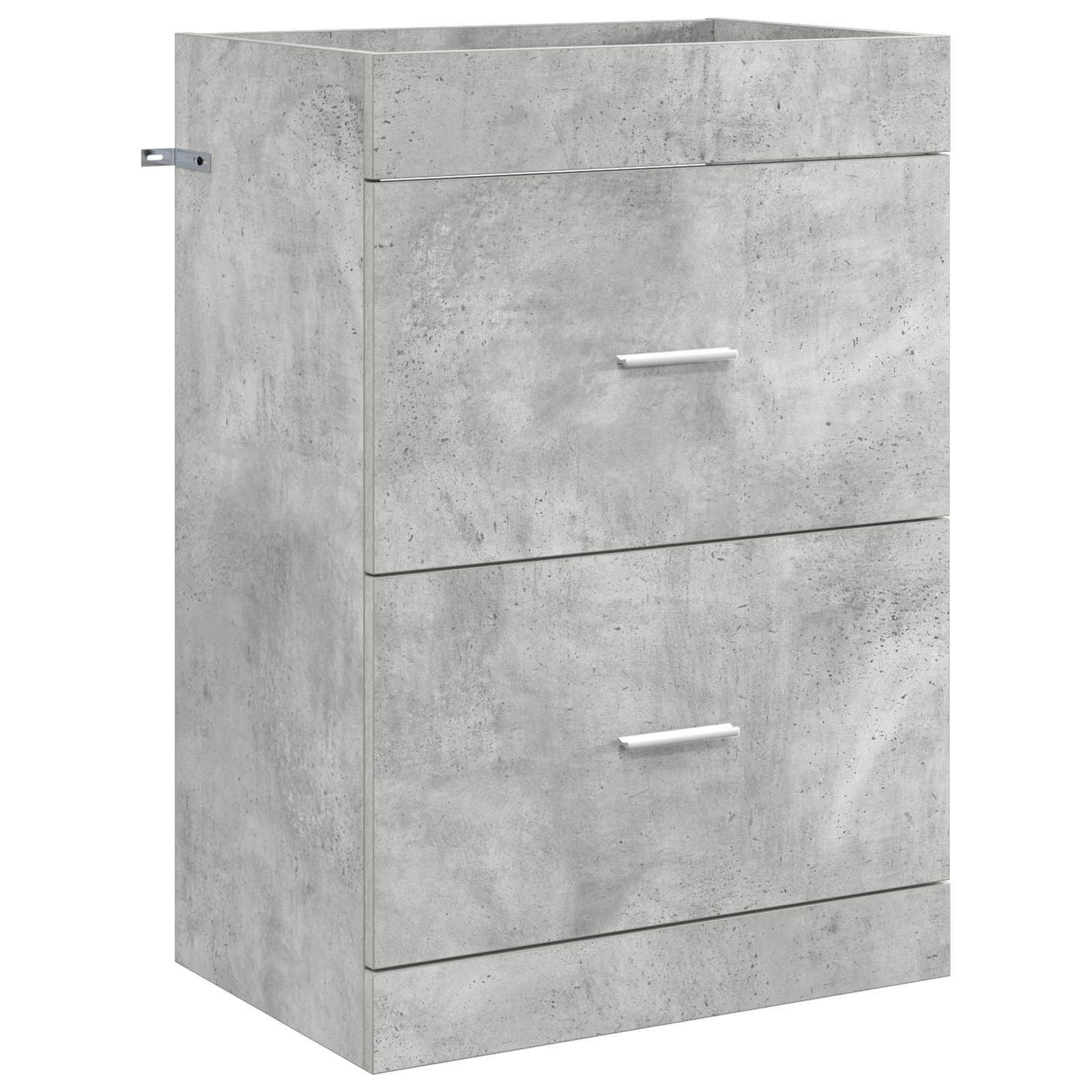 Badeværelse Under Vask Skab Betongrå 56 x 37,5 x 81 cm
