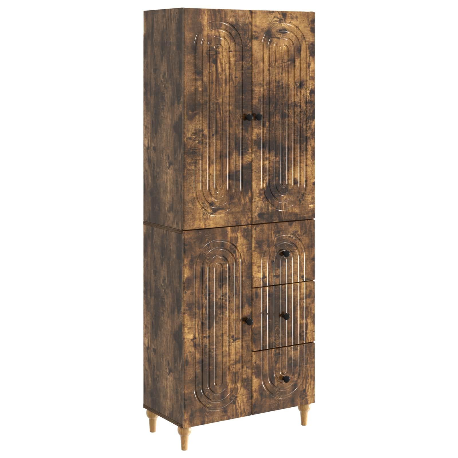 Skab Sæt 2 stk 66 x 34,5 x 90 cm Konstrueret træ
