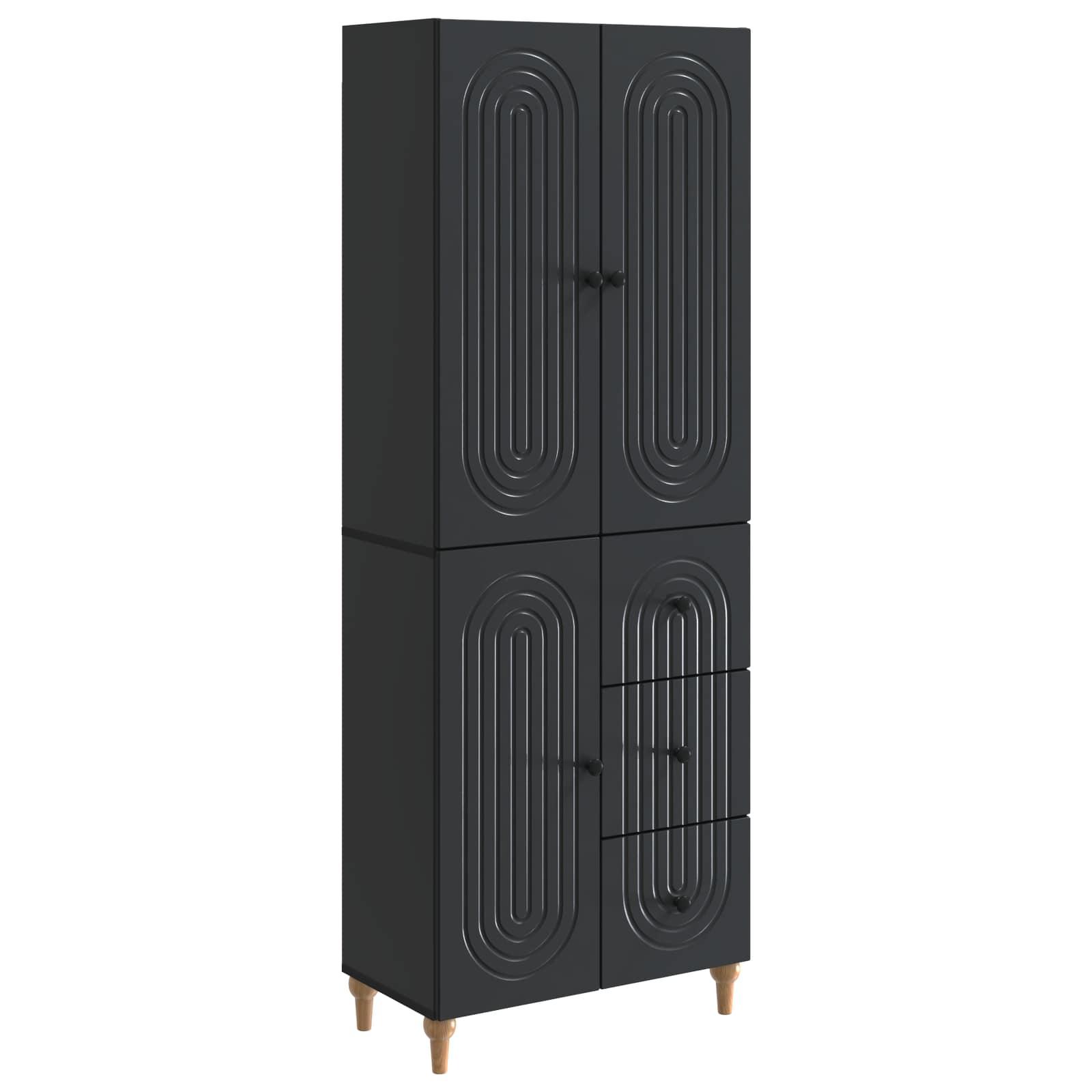 Skab Sæt 2 stk 66 x 34,5 x 90 cm Konstrueret træ