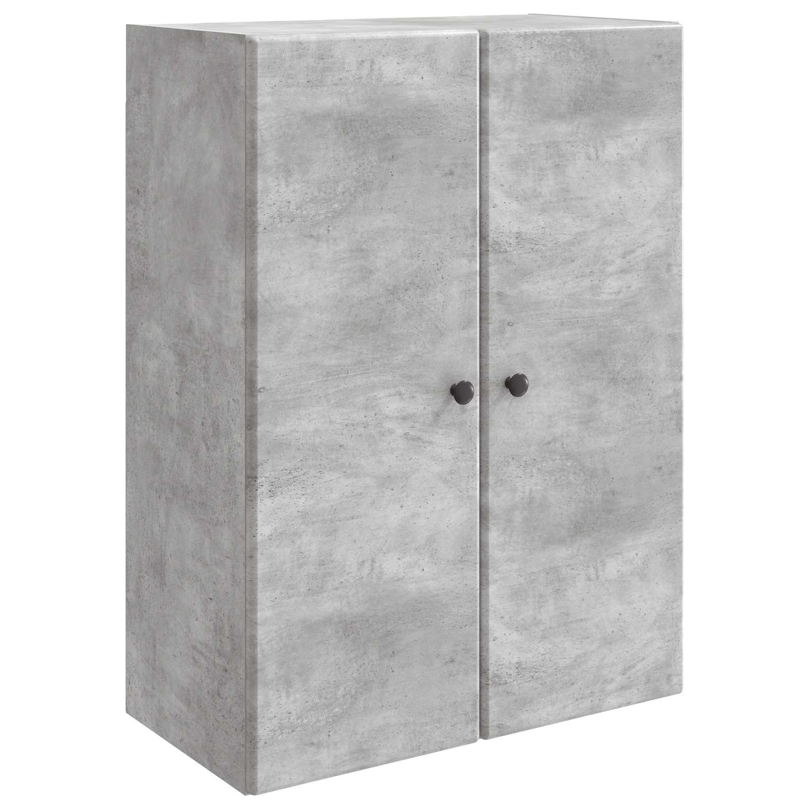 Vægmonteret skab Betongrå 66 x 34,5 x 90 cm Konstrueret træ