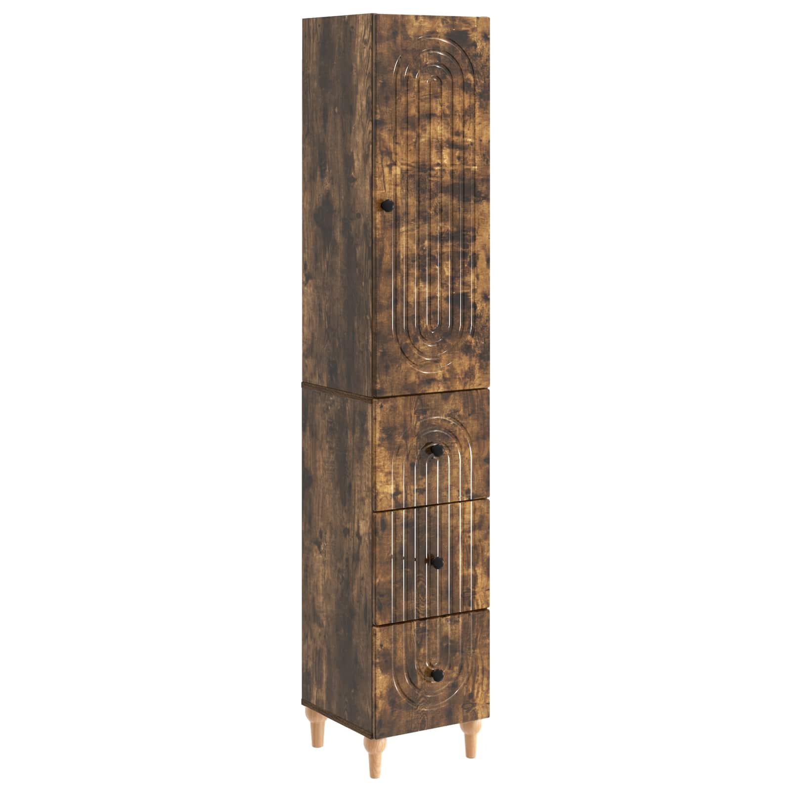 Skab Sæt 2 stk 33 x 34,5 x 90 cm Konstrueret træ