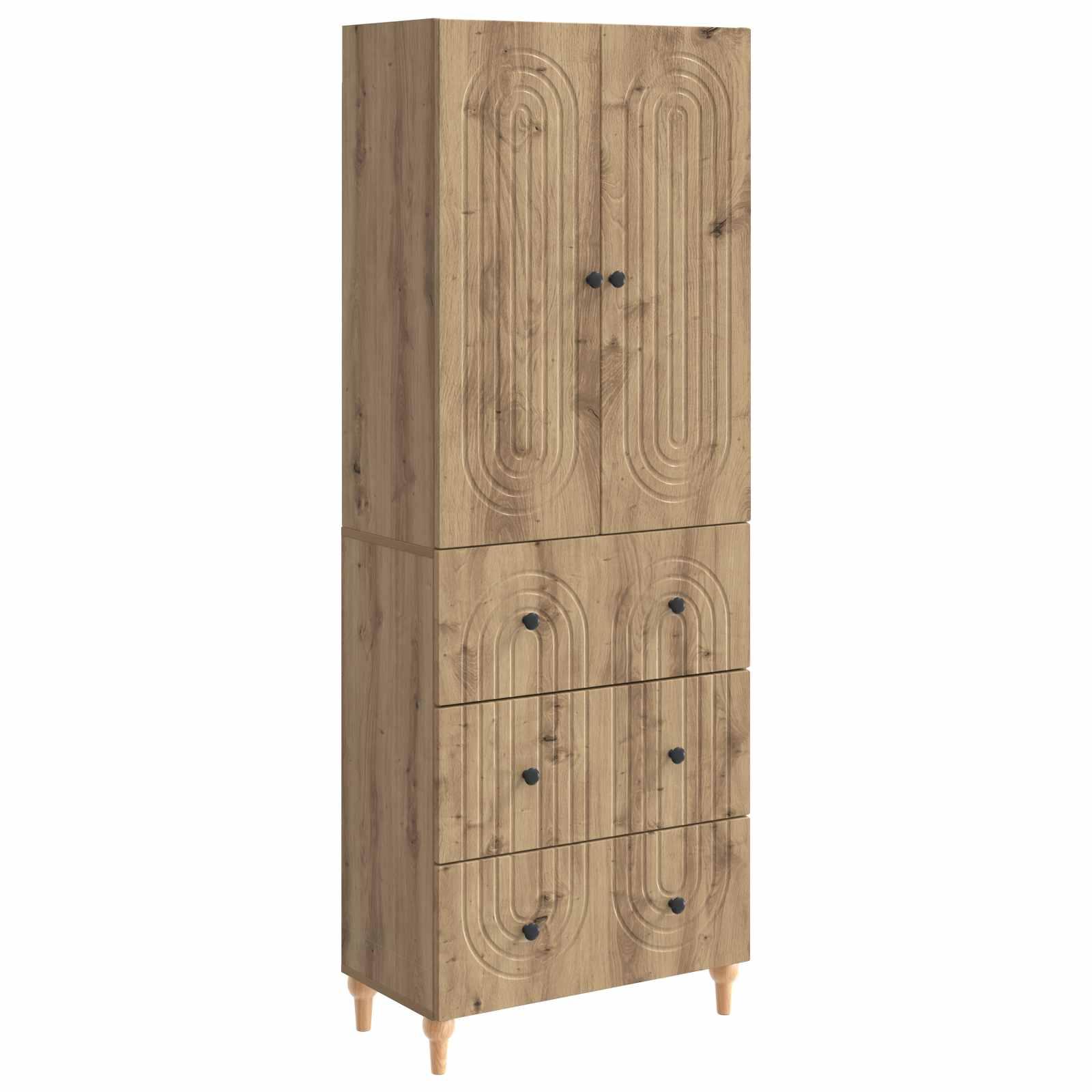 Skab Sæt 2 stk 66 x 34,5 x 90 cm Konstrueret træ