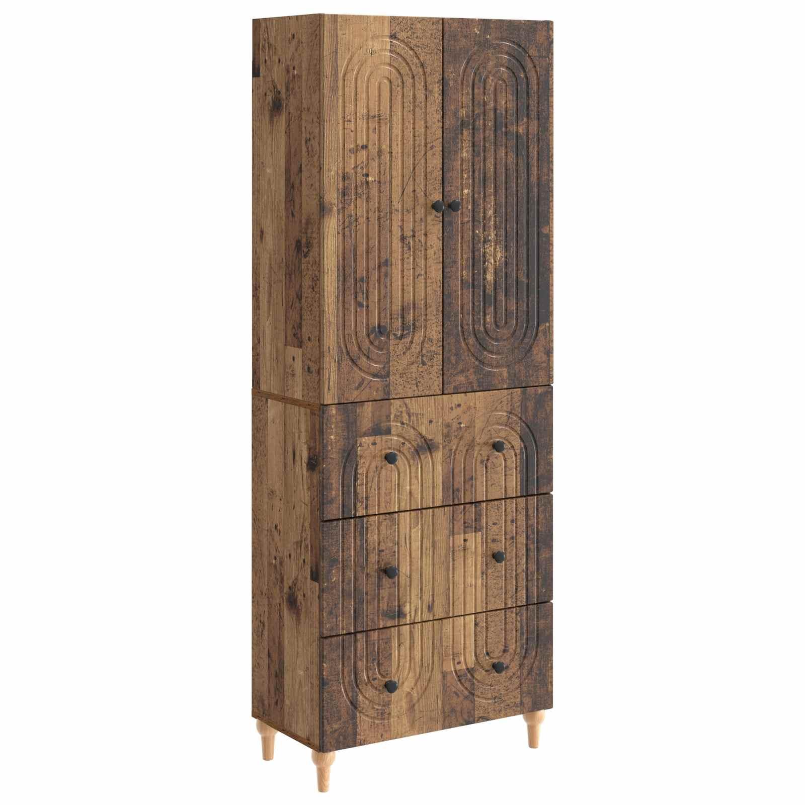 Skab Sæt 2 stk 66 x 34,5 x 90 cm Konstrueret træ