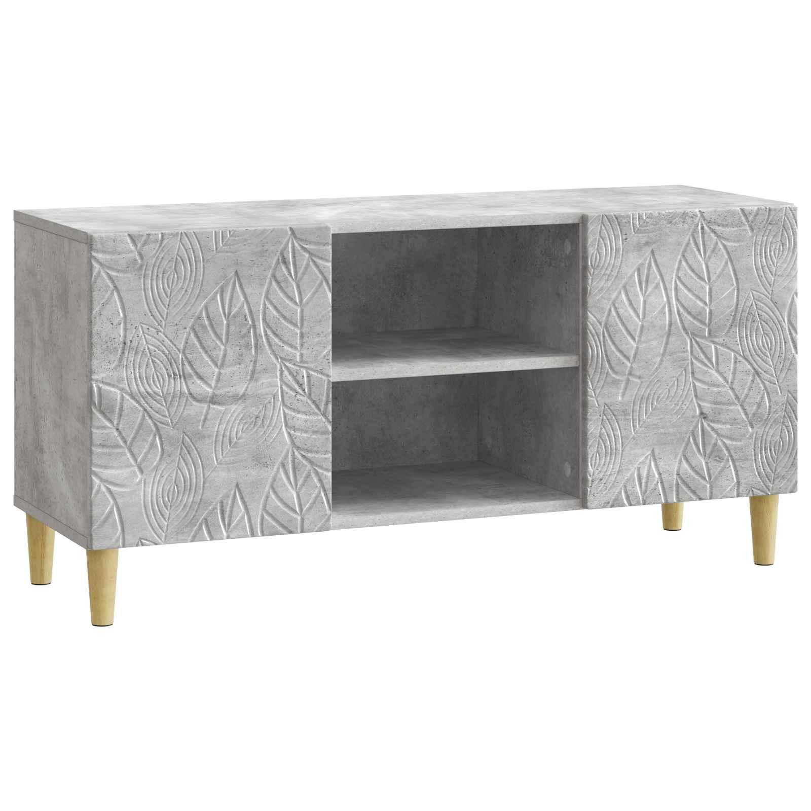 TV-skab 102 x 34,5 x 50 cm Betongrå Konstrueret træ