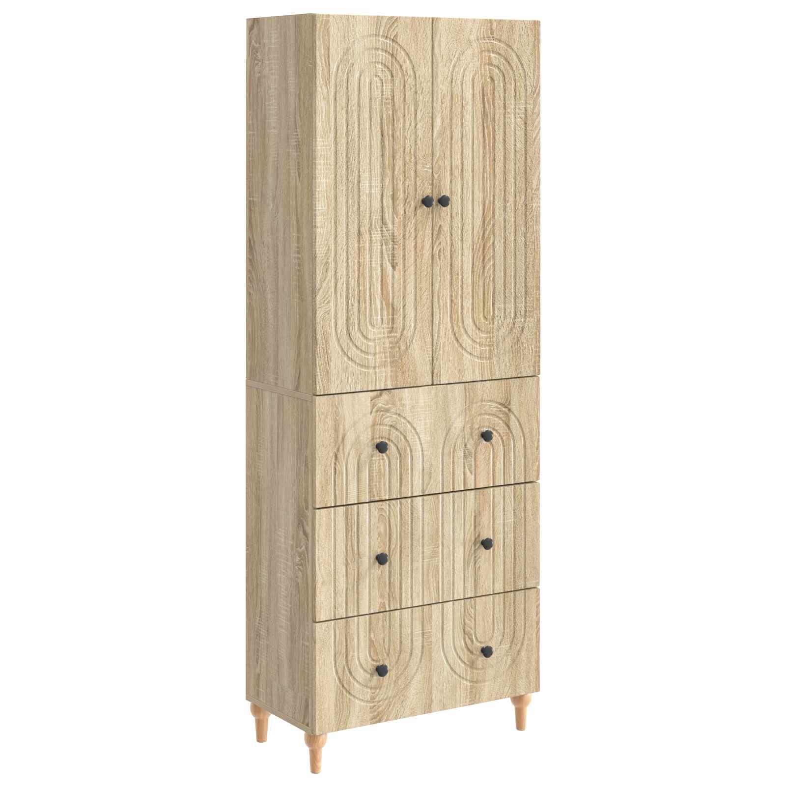 Skab Sæt 2 stk 66 x 34,5 x 90 cm Konstrueret træ
