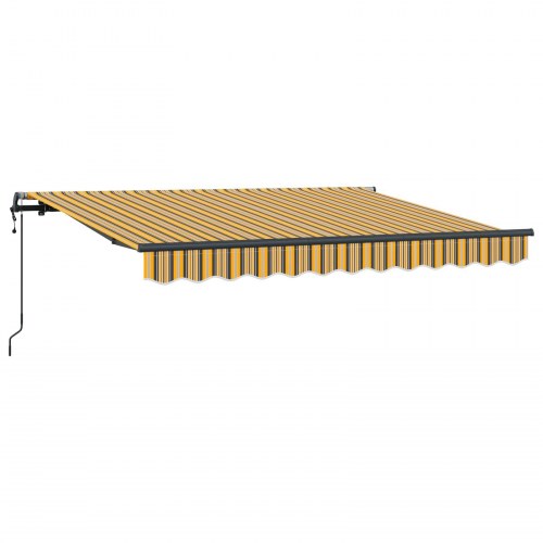 Udtrækkelig Markise Gul og Grå 250 x 200 cm Stof