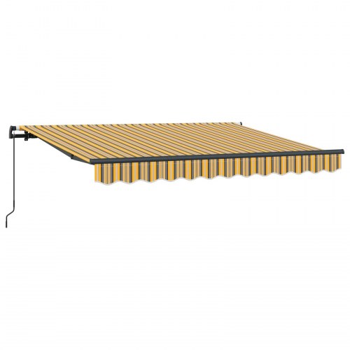 Udtrækkelig Markise Gul og Grå 250 x 200 cm Stof