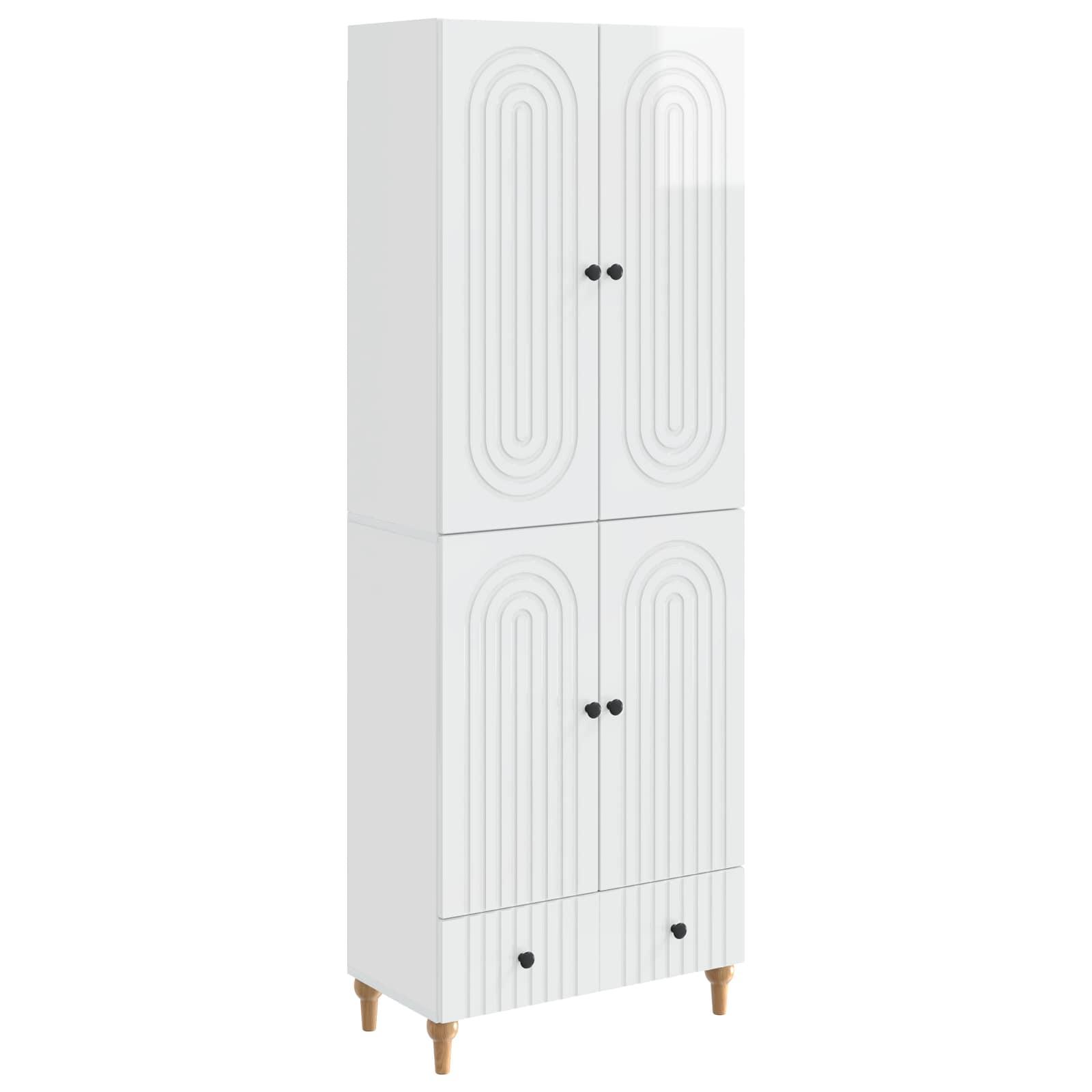 Skab Sæt 2 stk 66 x 34,5 x 95 cm Konstrueret træ