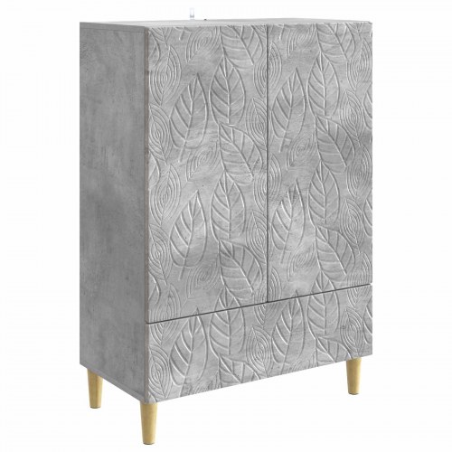 Sidebord Betongrå 66 x 34,5 x 95 cm Konstrueret træ