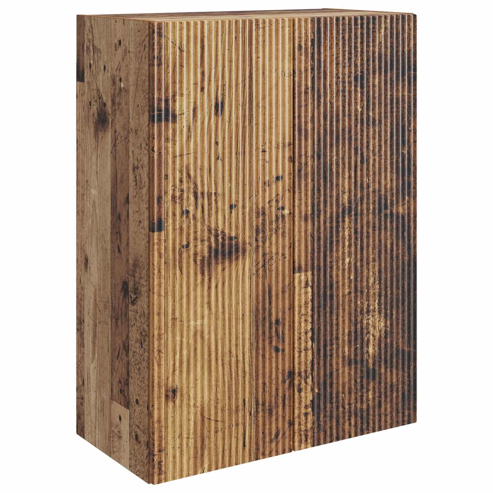 Vægmonteret skab Gammelt træ 66 x 34,5 x 90 cm Konstrueret træ