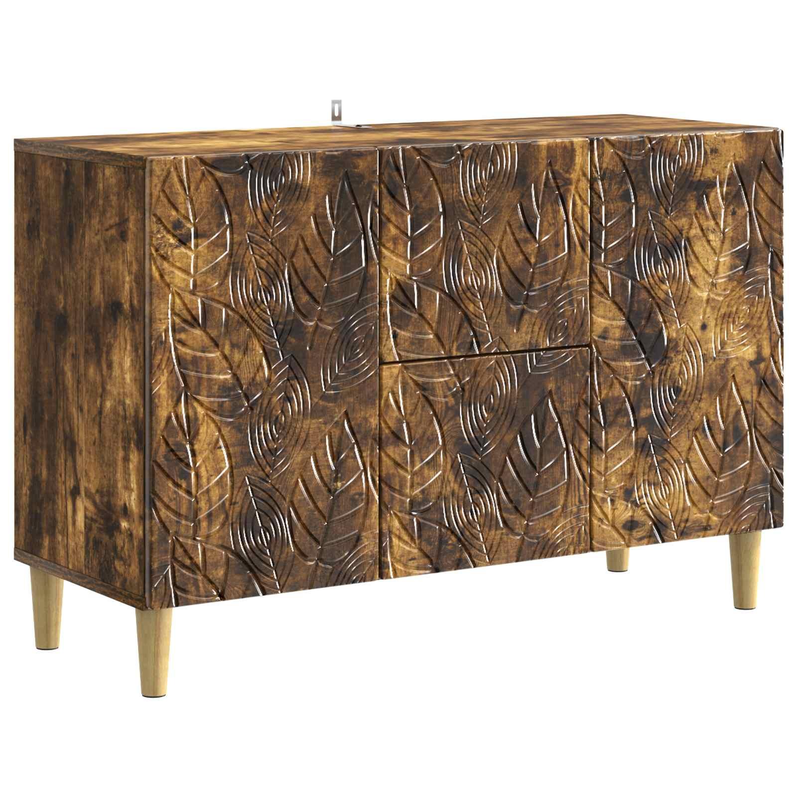 Sidebord Røget eg 89 x 34,5 x 60 cm Konstrueret træ