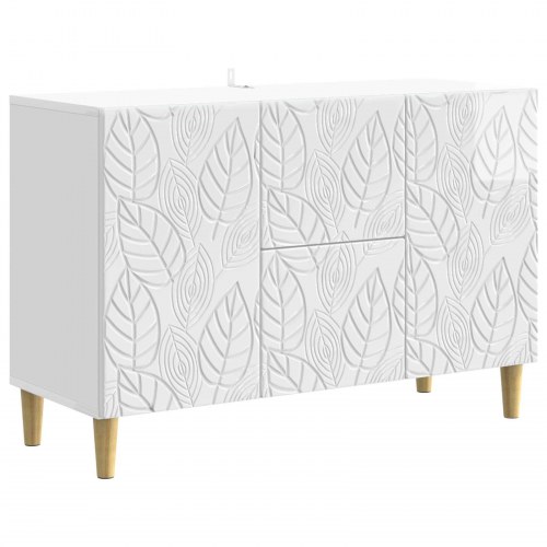 Sidebord Hvid højglans 89 x 34,5 x 60 cm Konstrueret træ