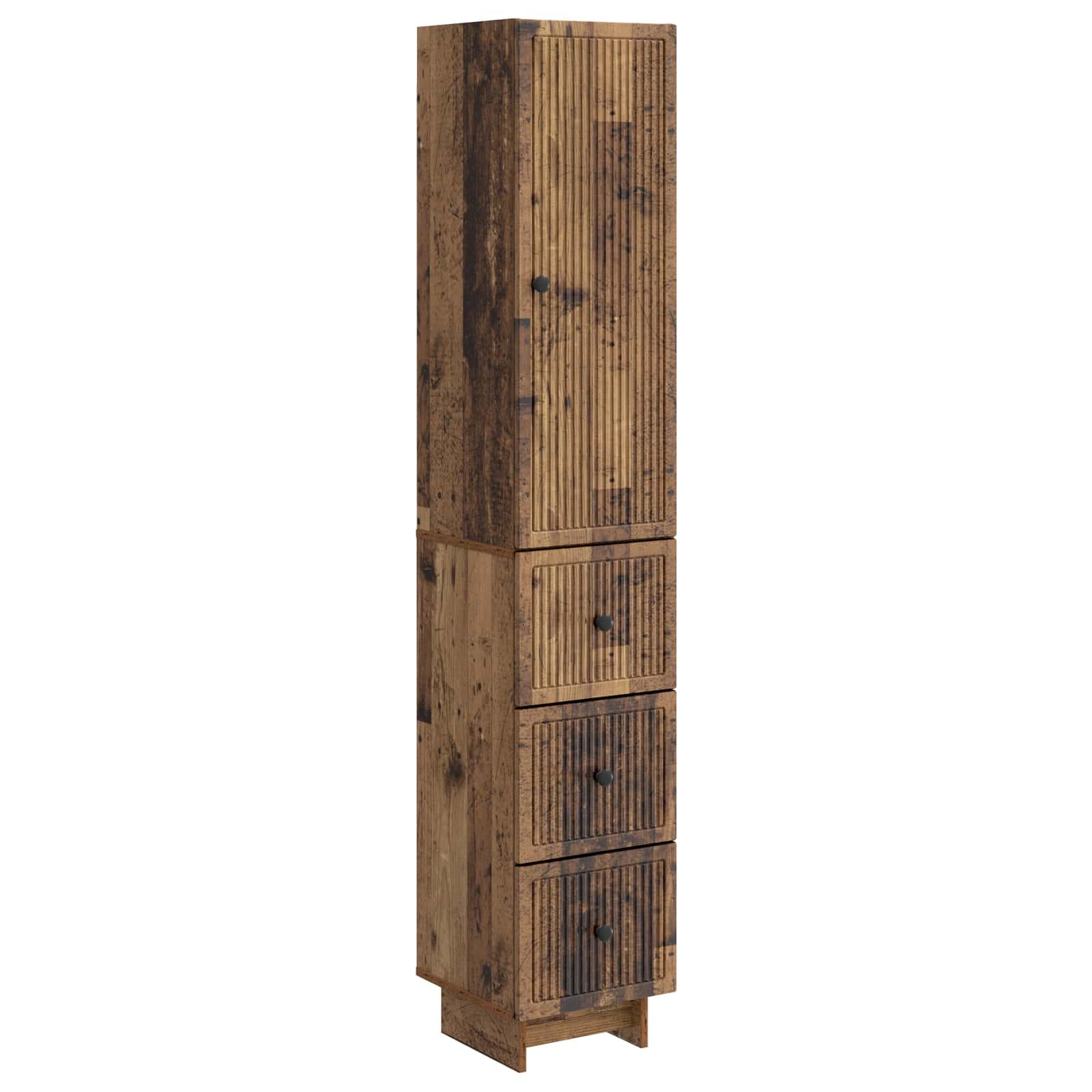 Skab Sæt 2 stk Gammelt træ 33 x 34,5 x 90 cm Konstrueret træ