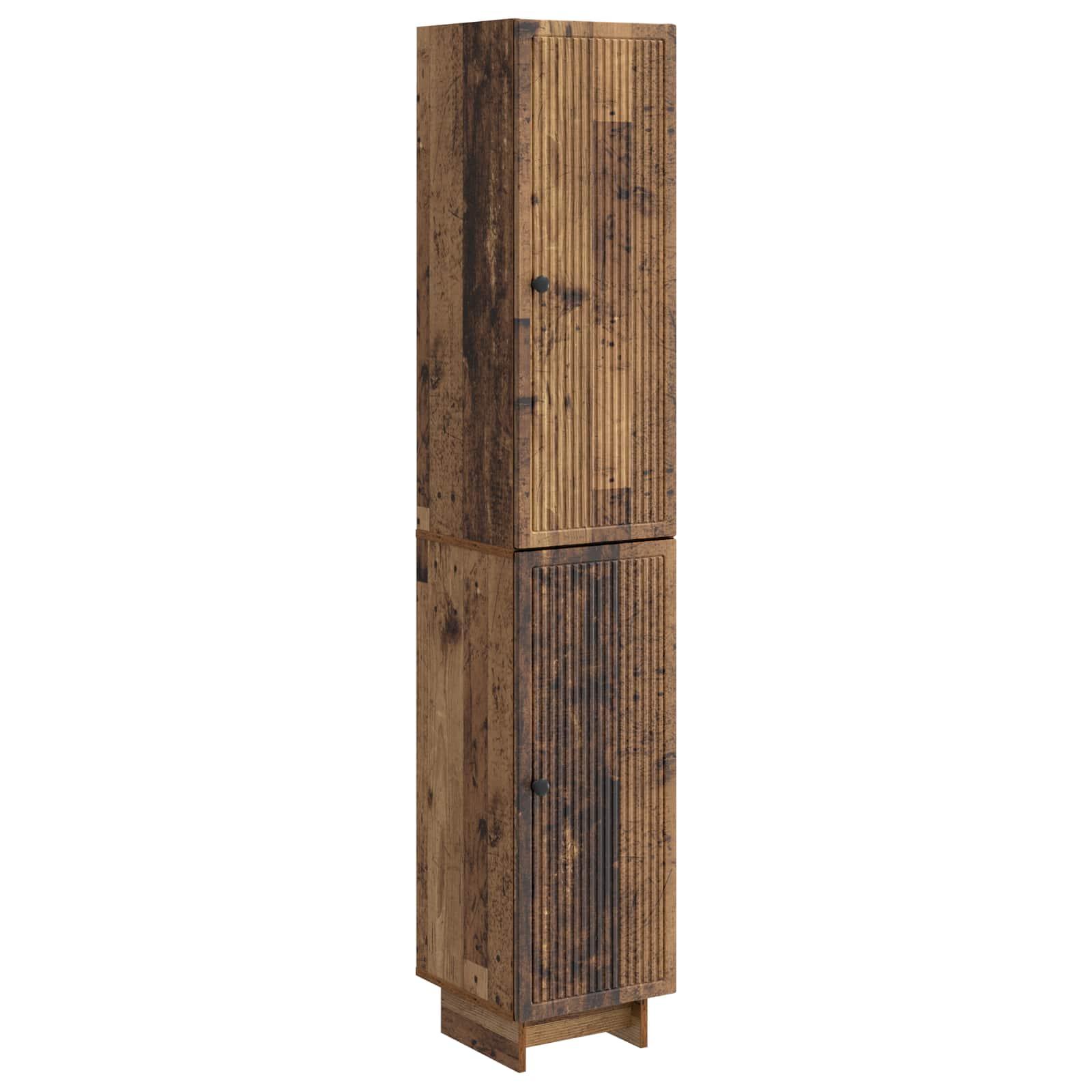 Skab Sæt 2 stk Gammelt træ 34,5 x 33 x 90 cm Konstrueret træ