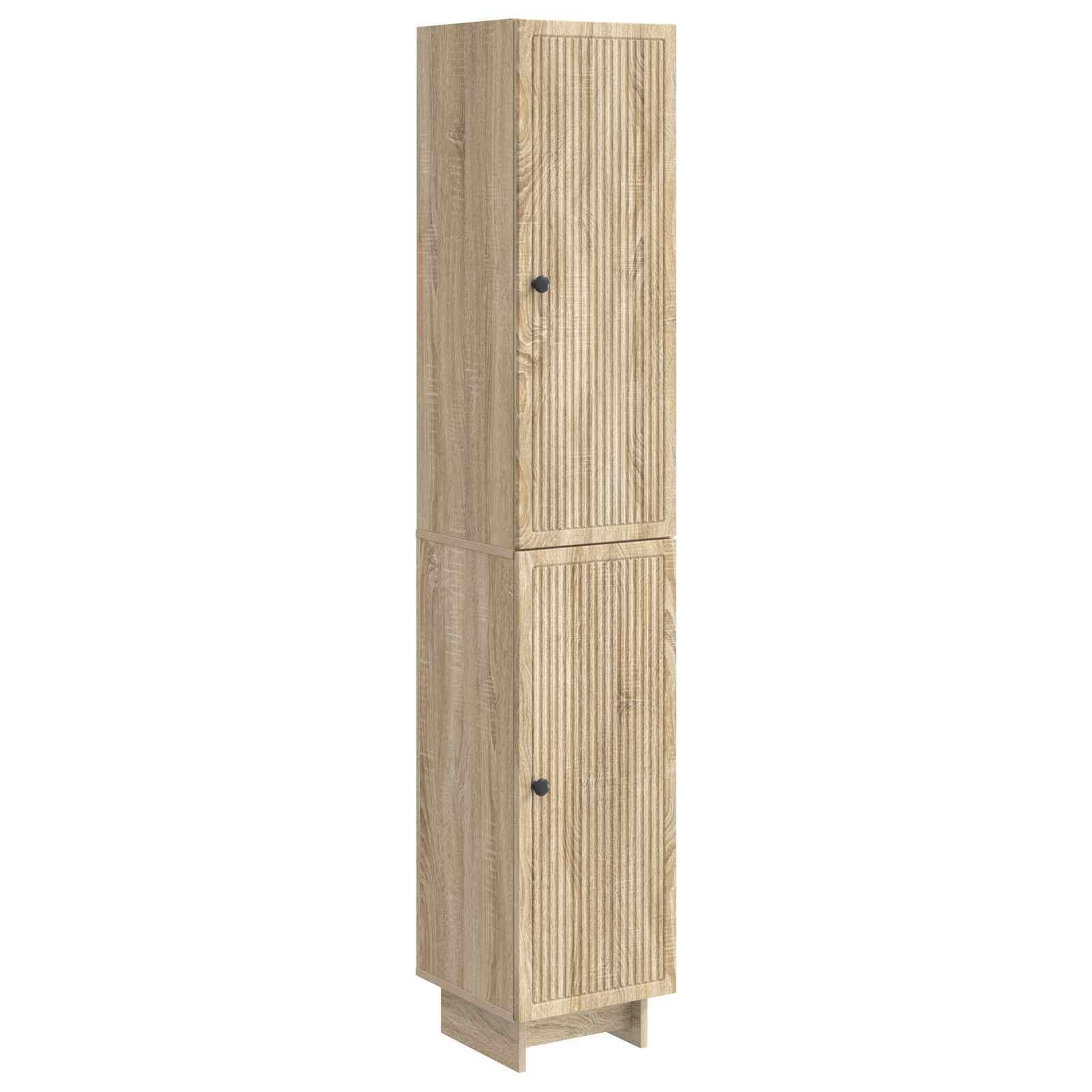 Skab Sæt 2 stk Sonoma-eg 34,5 x 33 x 90 cm Konstrueret træ