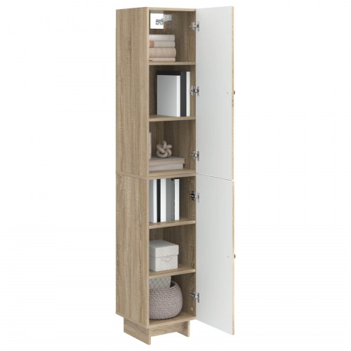 Skab Sæt 2 stk Sonoma-eg 34,5 x 33 x 90 cm Konstrueret træ