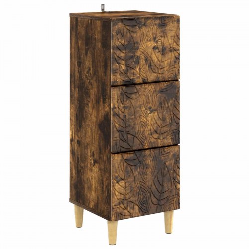 Skuffeskab Røget eg 33 x 34,5 x 90 cm Konstrueret træ