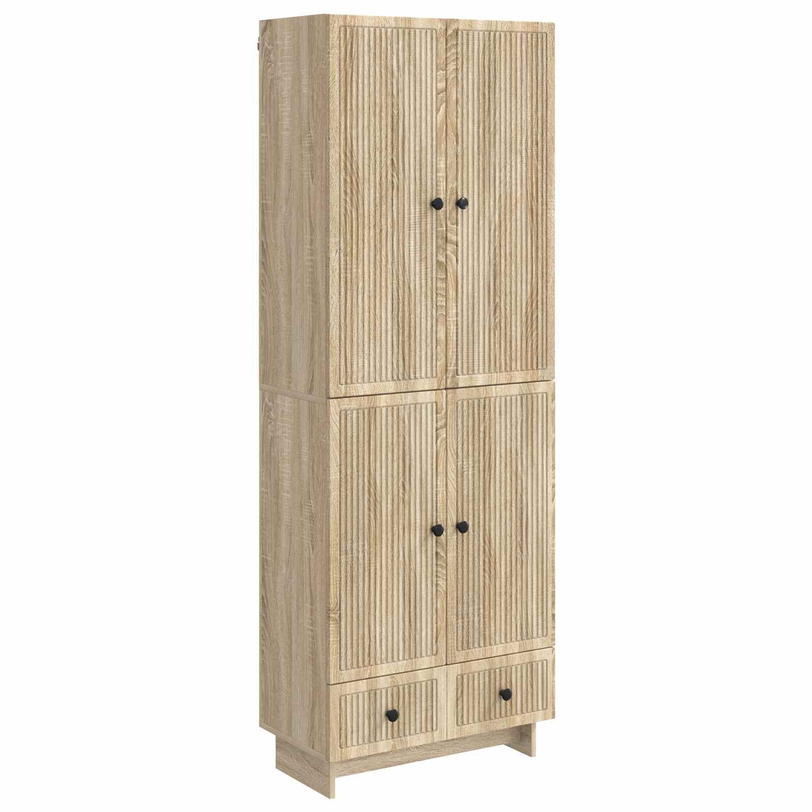 Skab Sæt 2 stk Sonoma-eg 66 x 34,5 x 95 cm Konstrueret træ