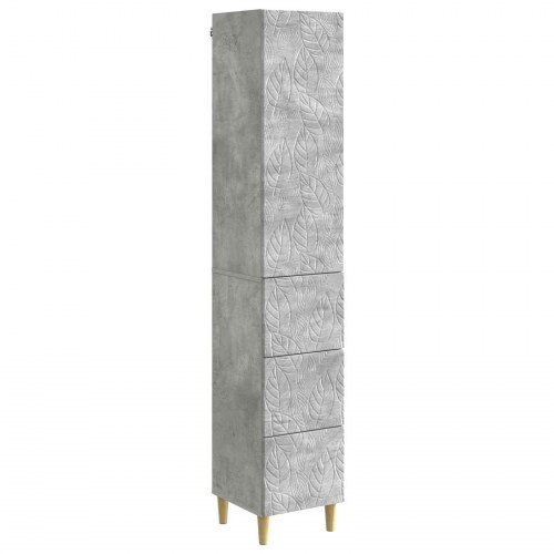Skab Sæt 2 stk Betongrå 33 x 34,5 x 90 cm Konstrueret træ