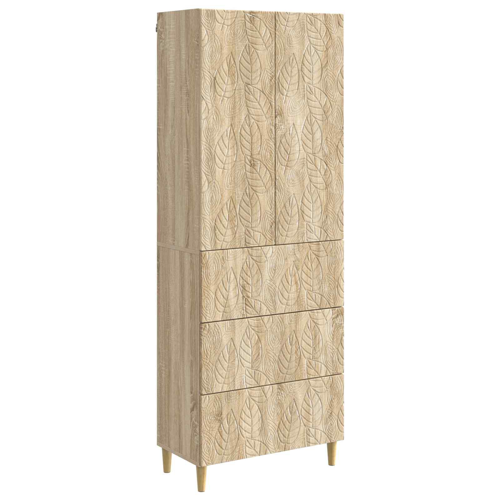 Skab Sæt 2 stk Sonoma-eg 66 x 34,5 x 90 cm Konstrueret træ