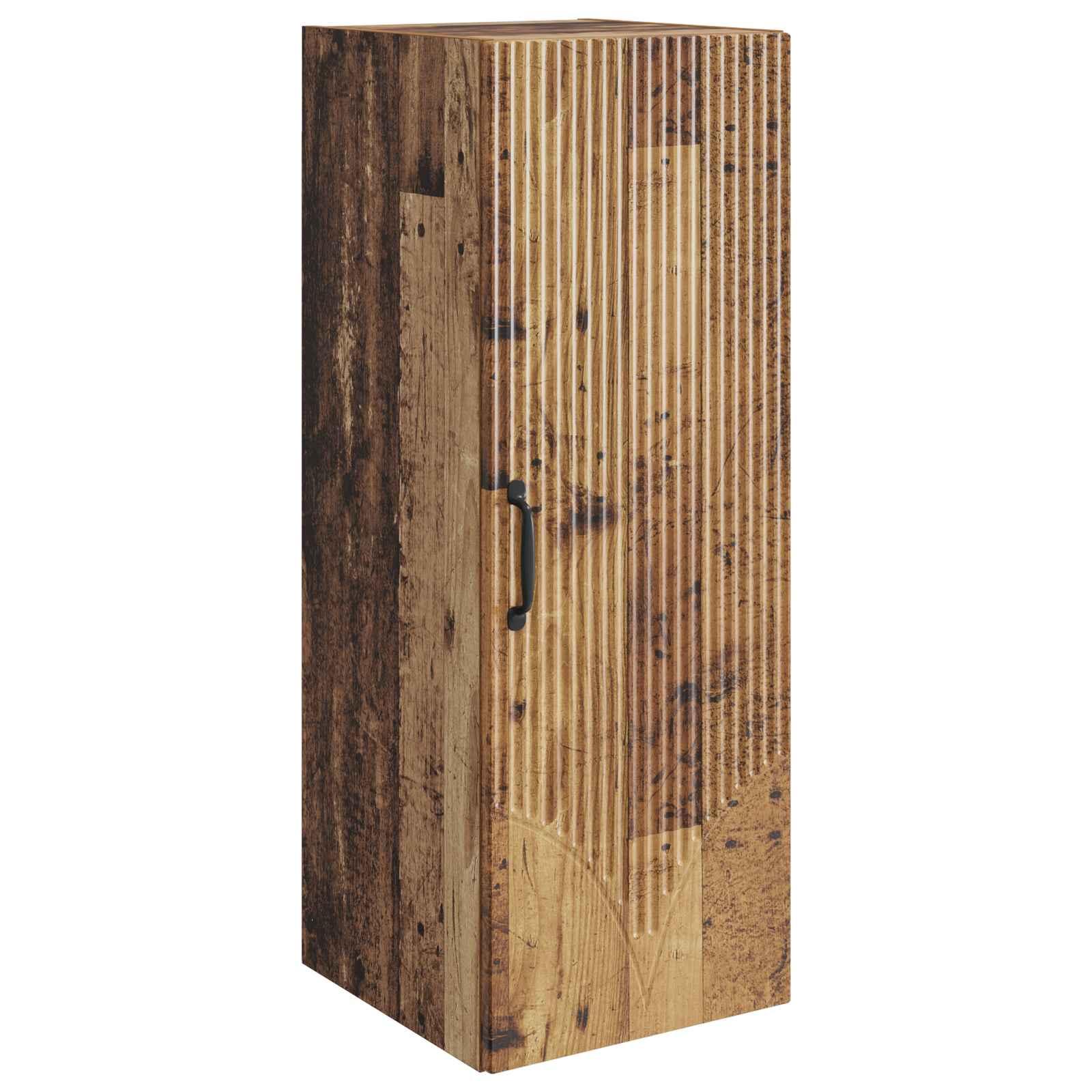 Vægmonteret skab Gammelt træ 33 x 34,5 x 90 cm Konstrueret træ