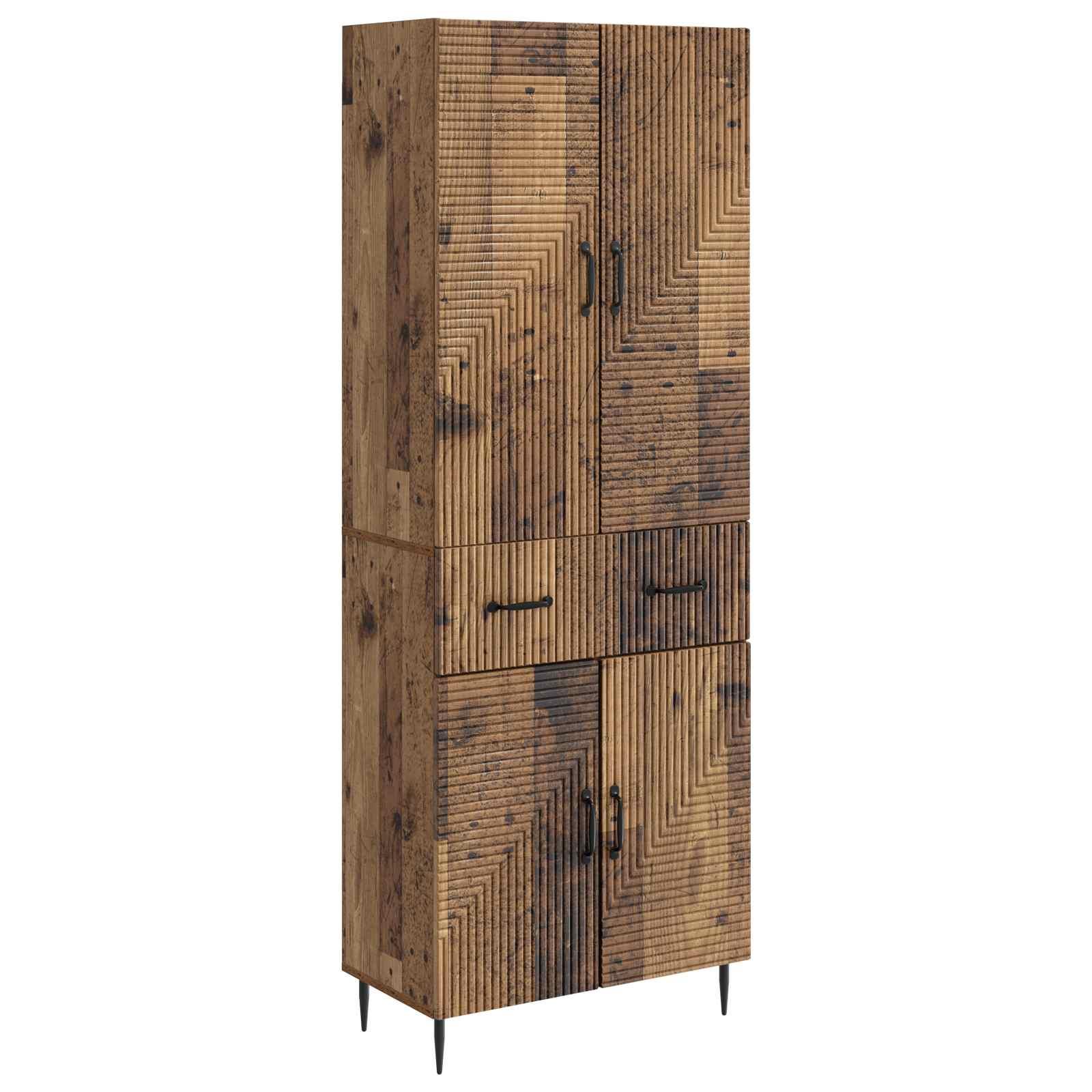 Skab Sæt 2 stk Gammelt træ 66 x 34,5 x 89,5 cm Konstrueret træ