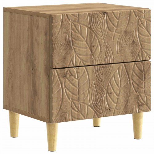 Sengebord 2 stk Artisan-eg 43 x 34,5 x 48 cm Konstrueret træ