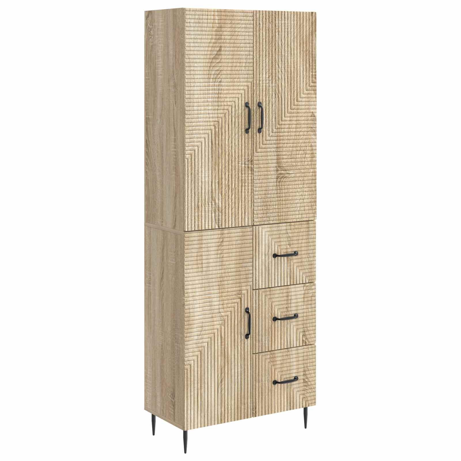 Skab Sæt 2 stk Sonoma-eg 66 x 34,5 x 89,5 cm Konstrueret træ